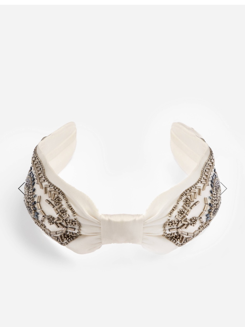 Johnny Was Ivory Beaded Knot Headband